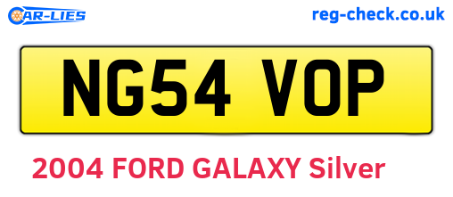 NG54VOP are the vehicle registration plates.
