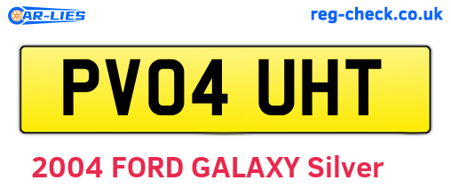 PV04UHT are the vehicle registration plates.