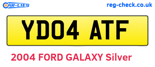 YD04ATF are the vehicle registration plates.
