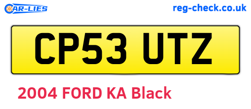 CP53UTZ are the vehicle registration plates.