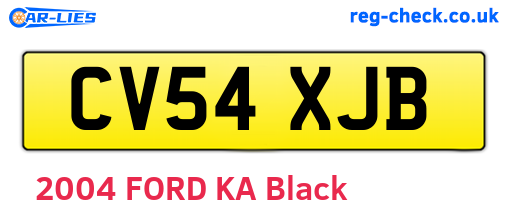CV54XJB are the vehicle registration plates.