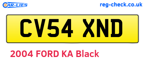 CV54XND are the vehicle registration plates.