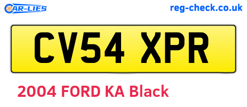 CV54XPR are the vehicle registration plates.
