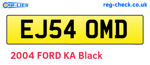 EJ54OMD are the vehicle registration plates.