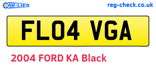 FL04VGA are the vehicle registration plates.