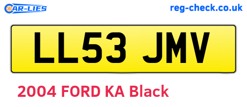 LL53JMV are the vehicle registration plates.