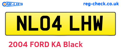 NL04LHW are the vehicle registration plates.