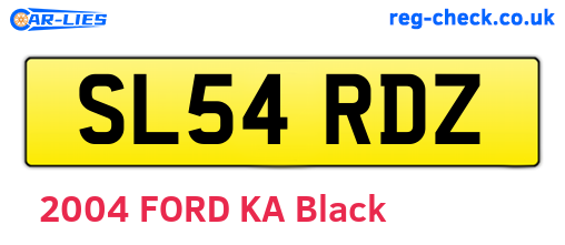 SL54RDZ are the vehicle registration plates.