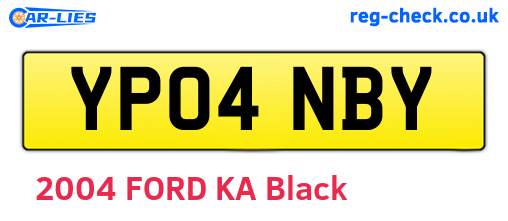 YP04NBY are the vehicle registration plates.