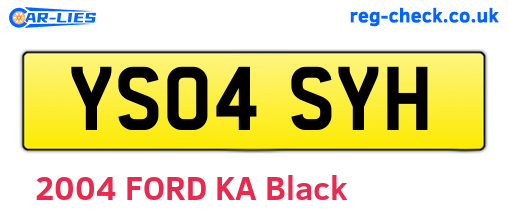 YS04SYH are the vehicle registration plates.