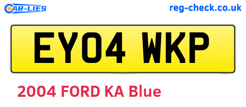 EY04WKP are the vehicle registration plates.