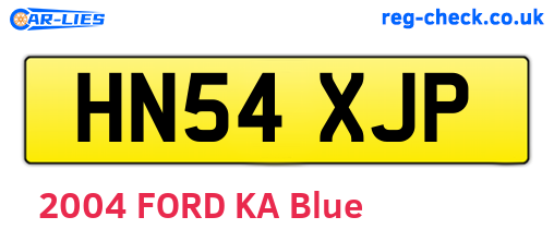 HN54XJP are the vehicle registration plates.