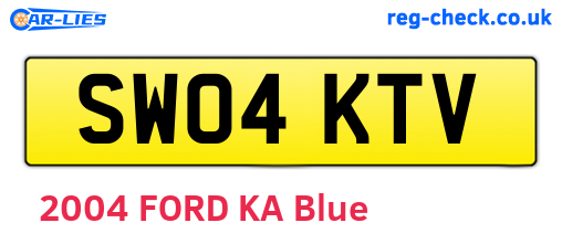 SW04KTV are the vehicle registration plates.