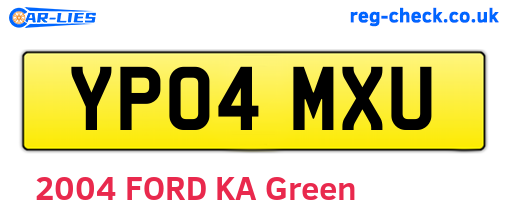 YP04MXU are the vehicle registration plates.