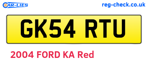 GK54RTU are the vehicle registration plates.