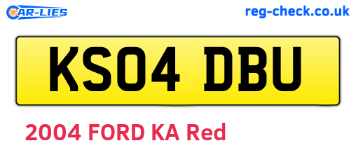 KS04DBU are the vehicle registration plates.