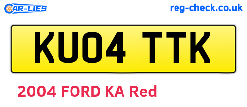 KU04TTK are the vehicle registration plates.
