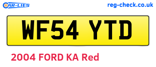 WF54YTD are the vehicle registration plates.