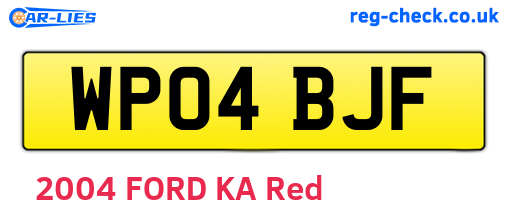 WP04BJF are the vehicle registration plates.