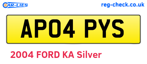 AP04PYS are the vehicle registration plates.