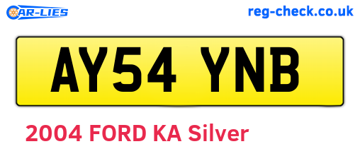 AY54YNB are the vehicle registration plates.