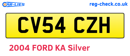 CV54CZH are the vehicle registration plates.