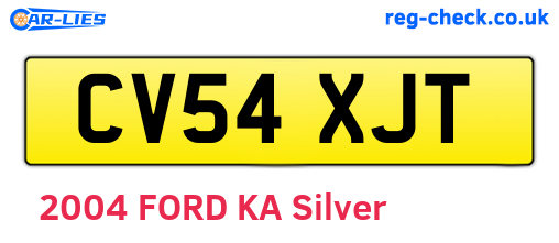 CV54XJT are the vehicle registration plates.