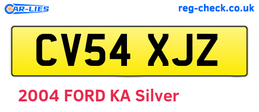 CV54XJZ are the vehicle registration plates.
