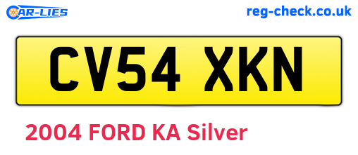 CV54XKN are the vehicle registration plates.