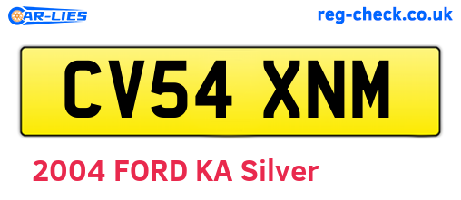 CV54XNM are the vehicle registration plates.