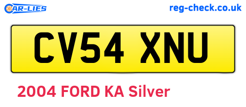 CV54XNU are the vehicle registration plates.