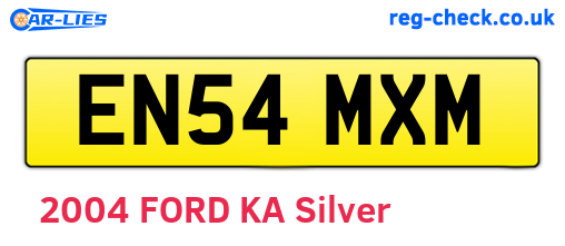 EN54MXM are the vehicle registration plates.