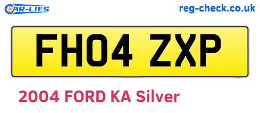 FH04ZXP are the vehicle registration plates.