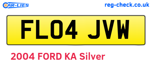 FL04JVW are the vehicle registration plates.