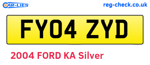 FY04ZYD are the vehicle registration plates.