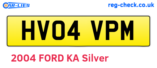 HV04VPM are the vehicle registration plates.