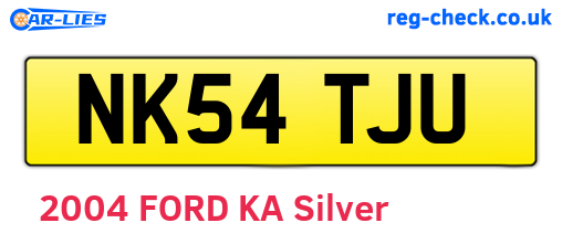 NK54TJU are the vehicle registration plates.