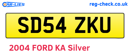 SD54ZKU are the vehicle registration plates.