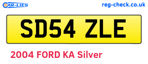 SD54ZLE are the vehicle registration plates.