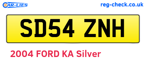 SD54ZNH are the vehicle registration plates.