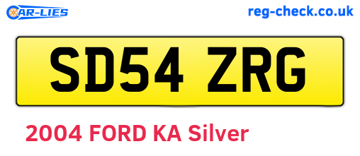 SD54ZRG are the vehicle registration plates.