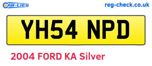 YH54NPD are the vehicle registration plates.