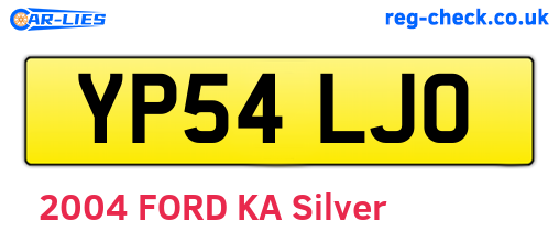 YP54LJO are the vehicle registration plates.