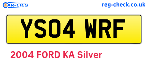 YS04WRF are the vehicle registration plates.