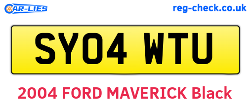 SY04WTU are the vehicle registration plates.