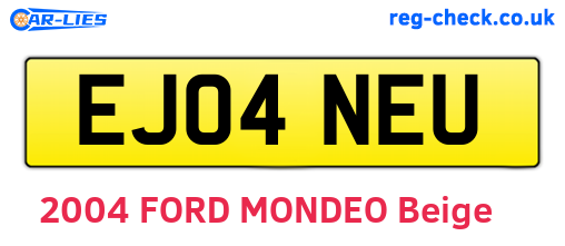 EJ04NEU are the vehicle registration plates.