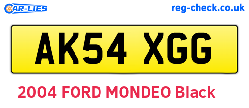 AK54XGG are the vehicle registration plates.