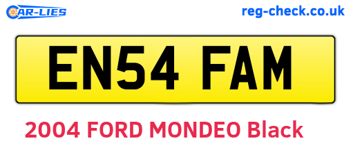 EN54FAM are the vehicle registration plates.