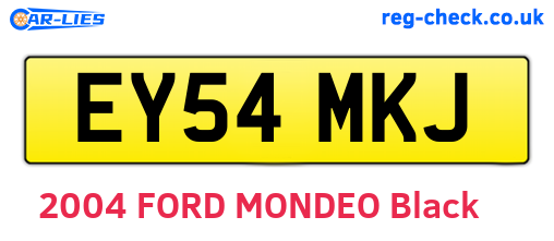 EY54MKJ are the vehicle registration plates.