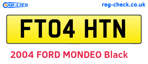 FT04HTN are the vehicle registration plates.